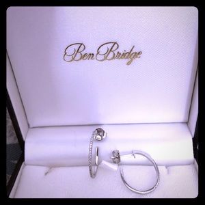 Diamond hoop earrings